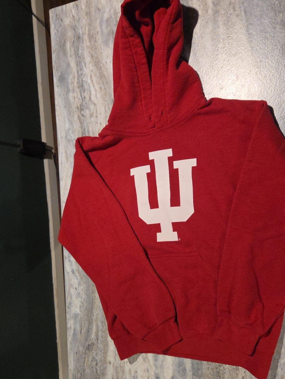 Indiana University Red Hooded Sweatshirt *missing Drawstring*
